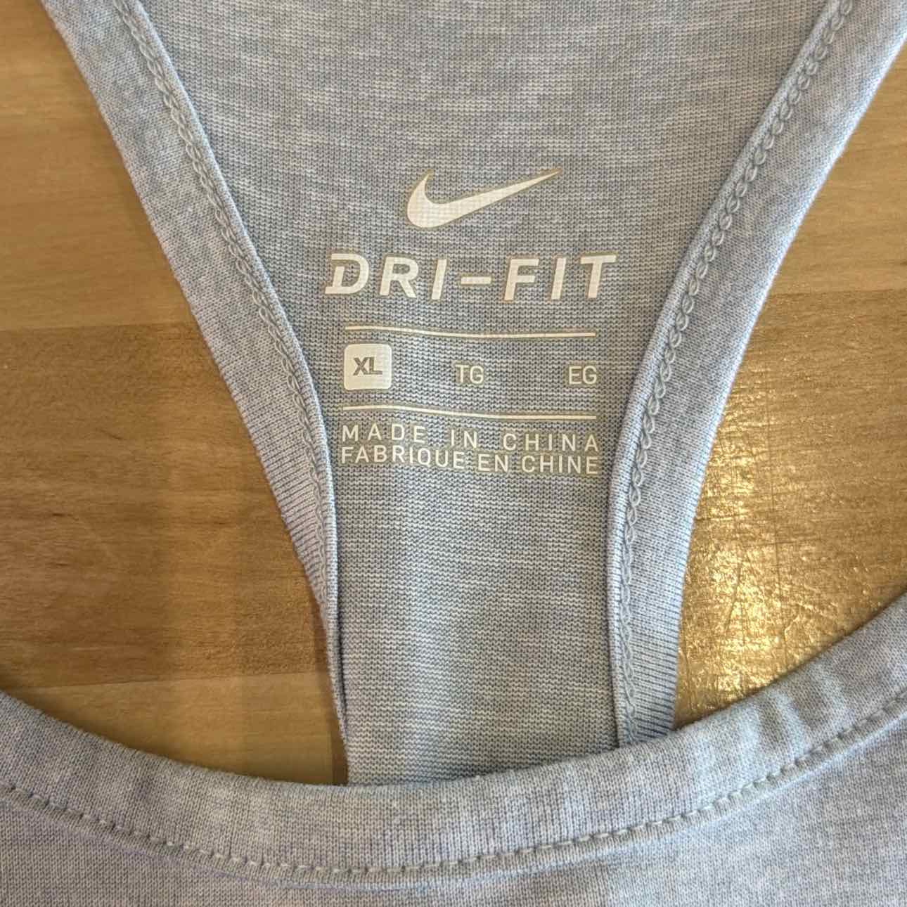 Nike Size L Gray Preloved Athletic Tank