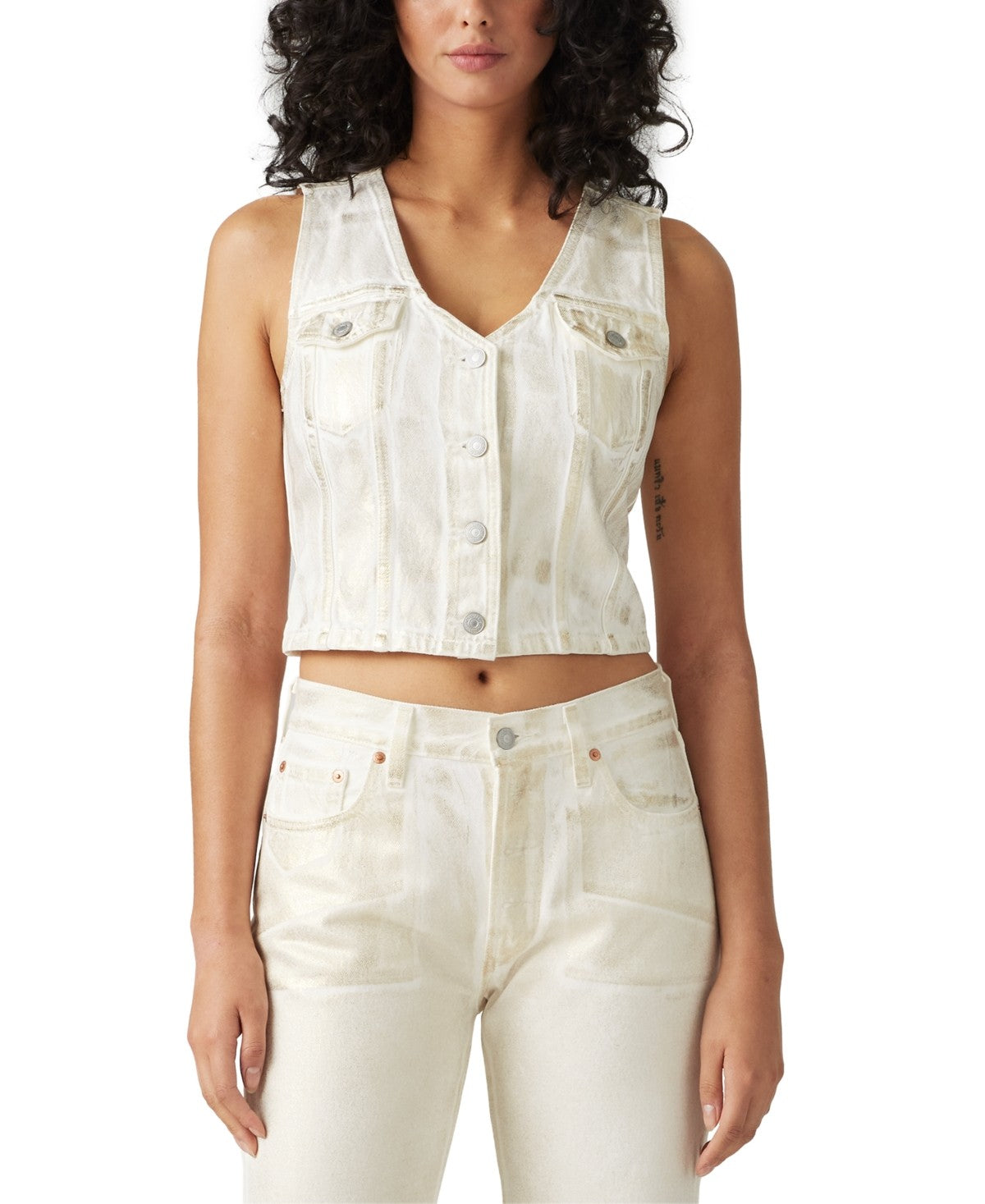 Levi's Size L Levi's Coated Bella Denim Corset Top