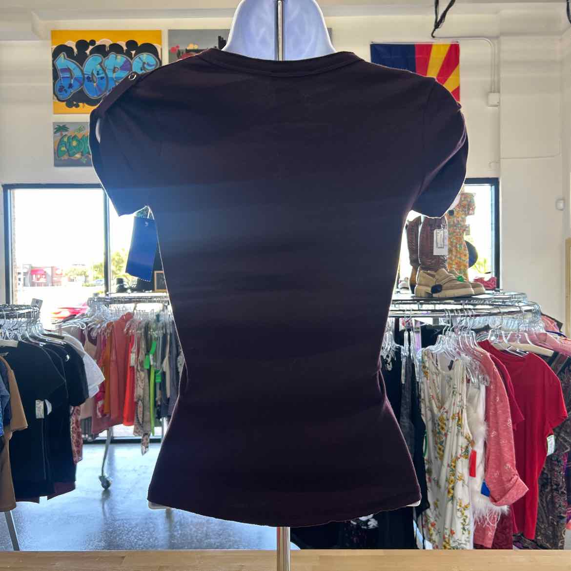 Bebe Size S Purple Preloved T-Shirt SS