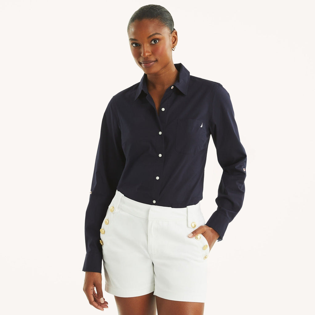 Nautica Size XL Navy Preloved Button Down SS