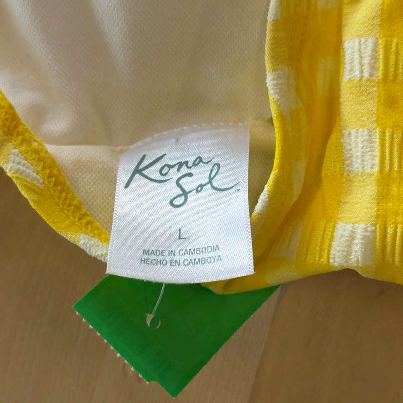 Kona Sol Size L Yellow Preloved Swimsuit