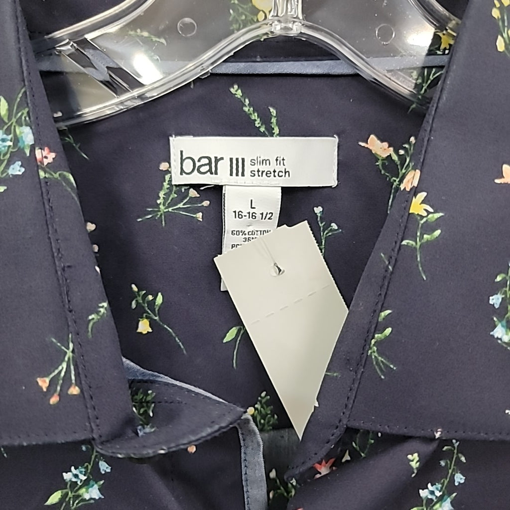 Bar III Men's Size L Blue MENS Button Down Shirt