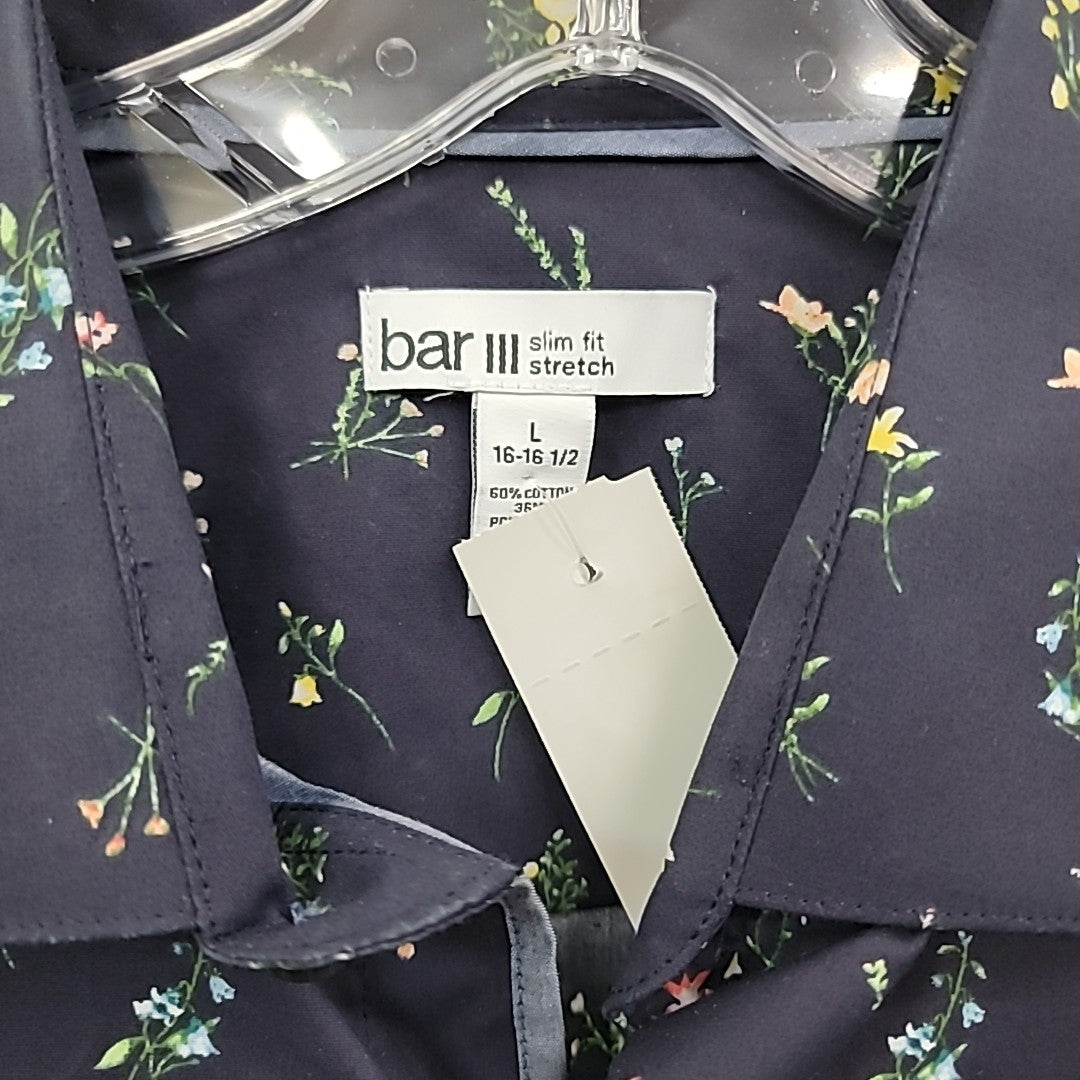 Bar III Men's Size L Blue MENS Button Down Shirt