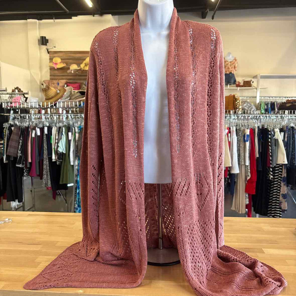 Knox Rose Size L Pink Cardigan