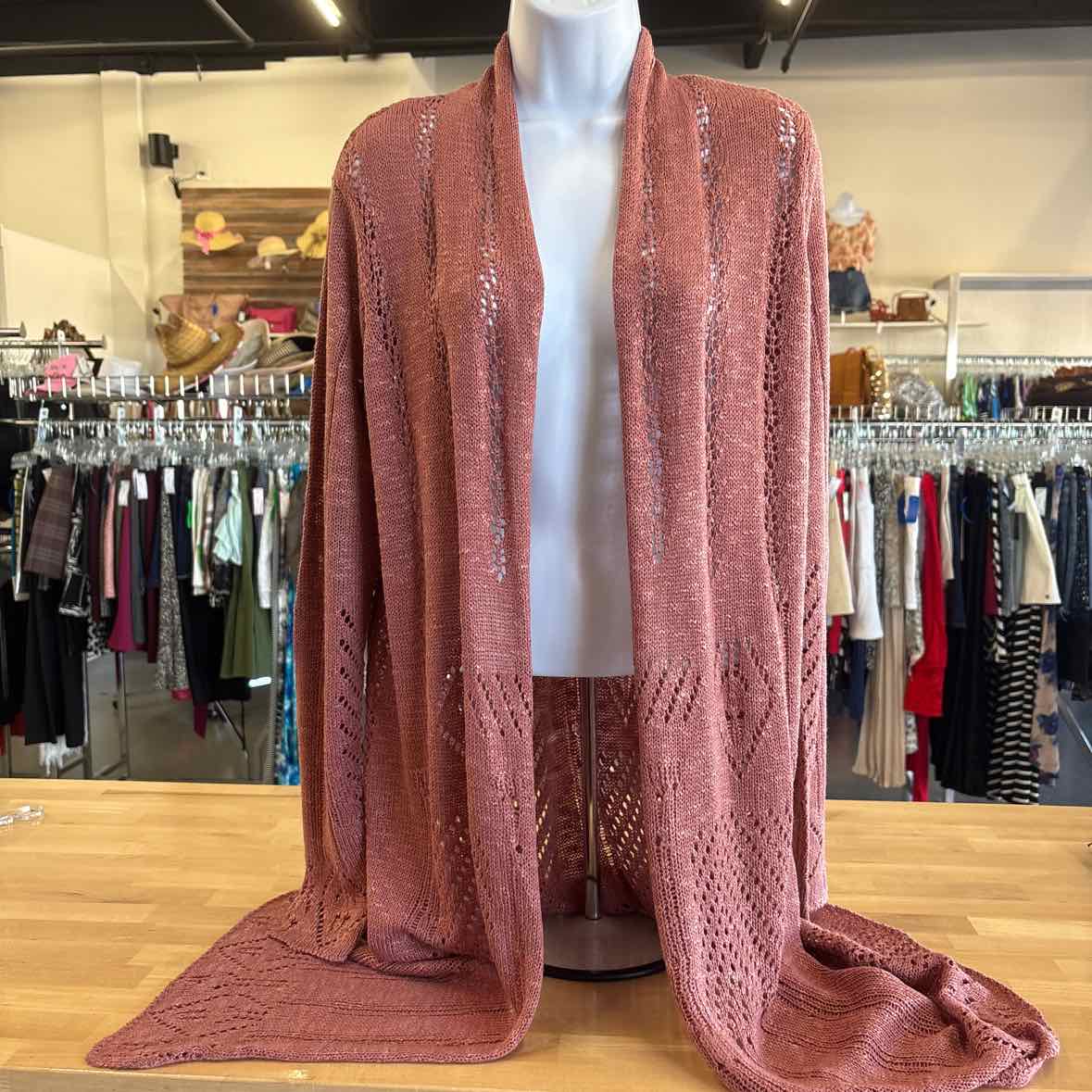 Knox Rose Size L Pink Cardigan