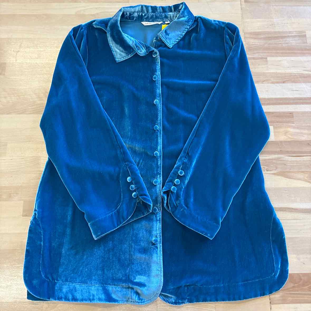 Soft Surroundings Size M Blue Button Down Shirt