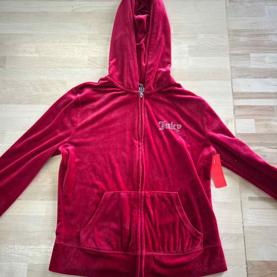 Juicy Couture Size S Red Velvet Preloved Jacket
