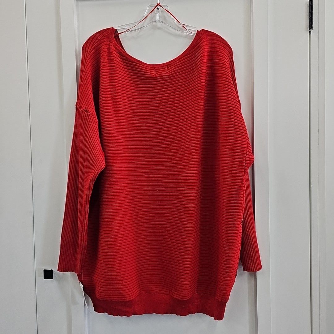 JM Collection Size 2X Red New Sweater