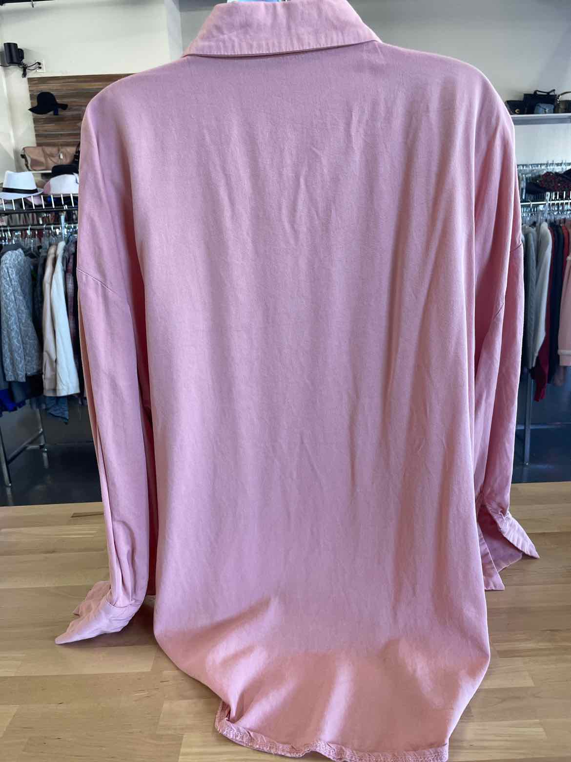 Bighit Size L Pink Button Down Shirt