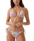 Cotton On Size L Printed Slider Triangle Bikini Top