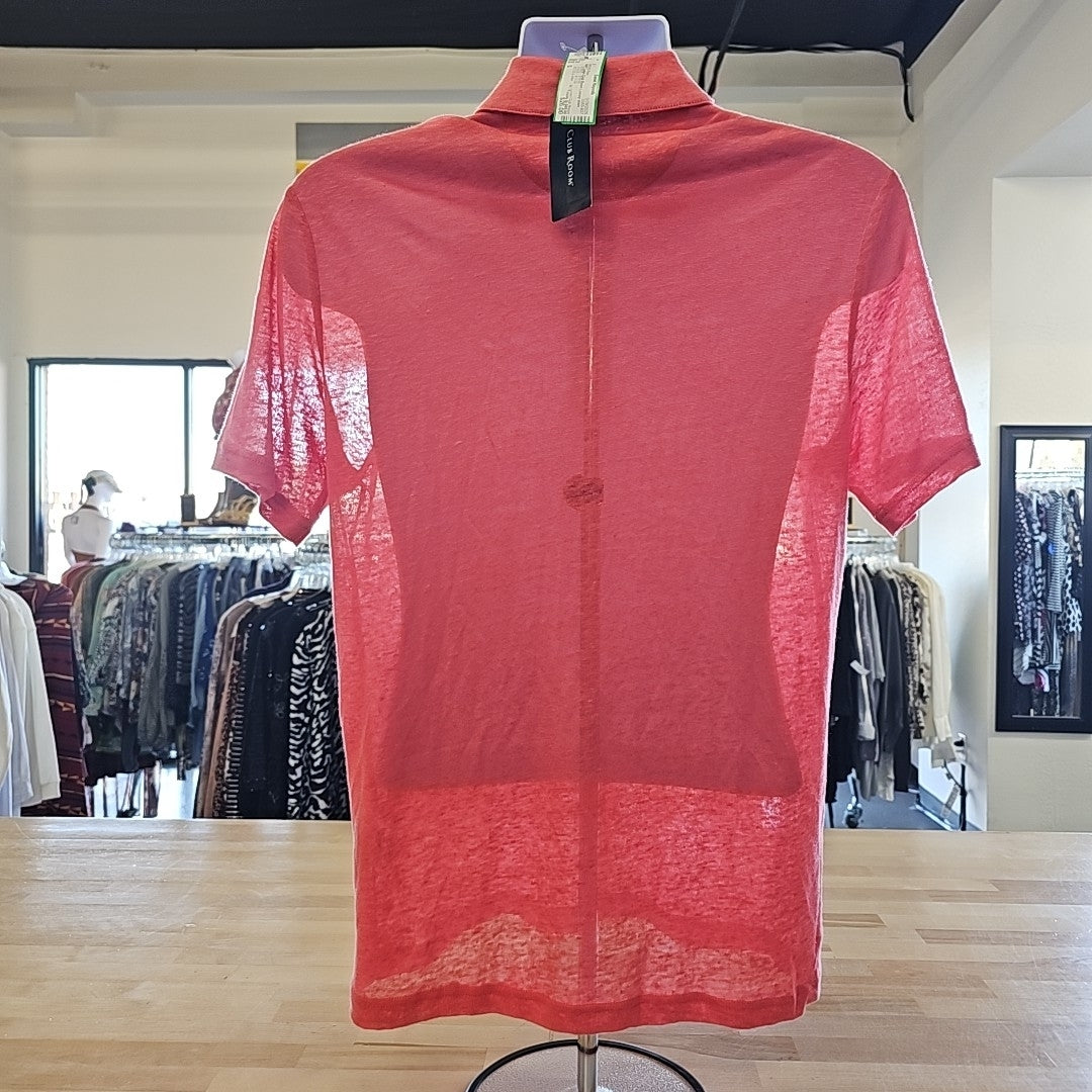 Linen Club Room Size L Pink New MENS Polo