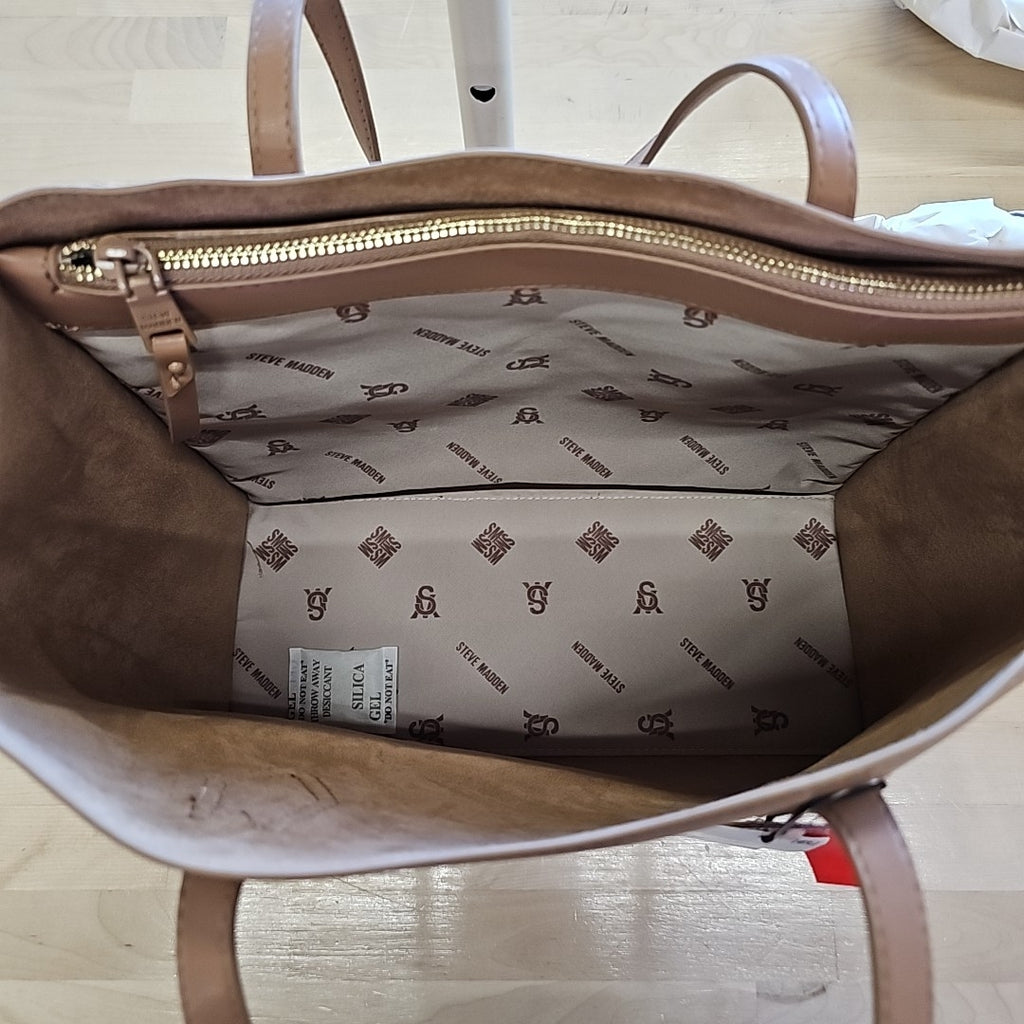 Steve Madden Joe Medium Tote Bag - Cognac