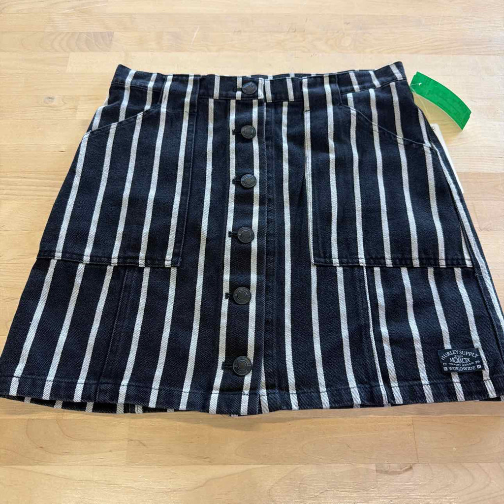 Hurley Juniors' Size 26 Sloan Button-Front Mini Skirt - Black
