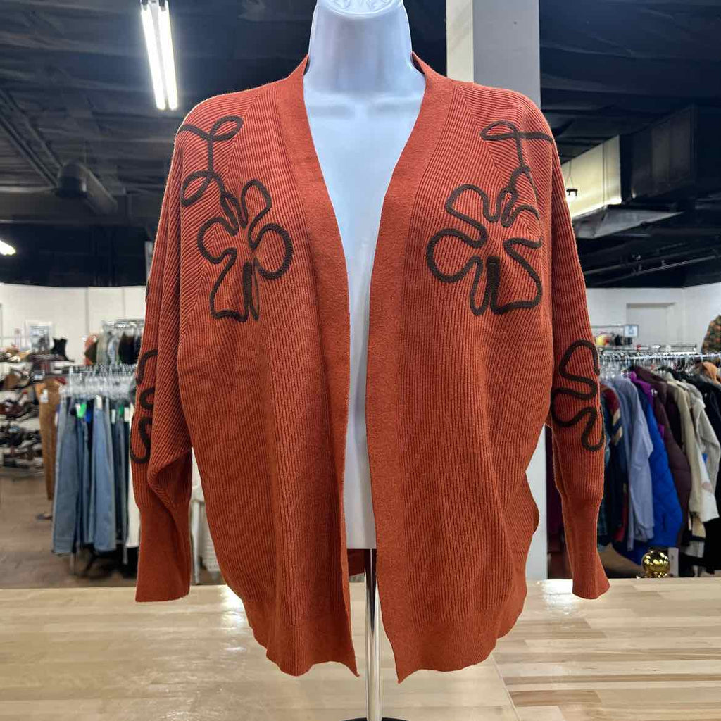 Aaeda Size S Orange Preloved Cardigan