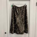 Ann Taylor Size 10 Brown & teal prints Silk Preloved Skirt