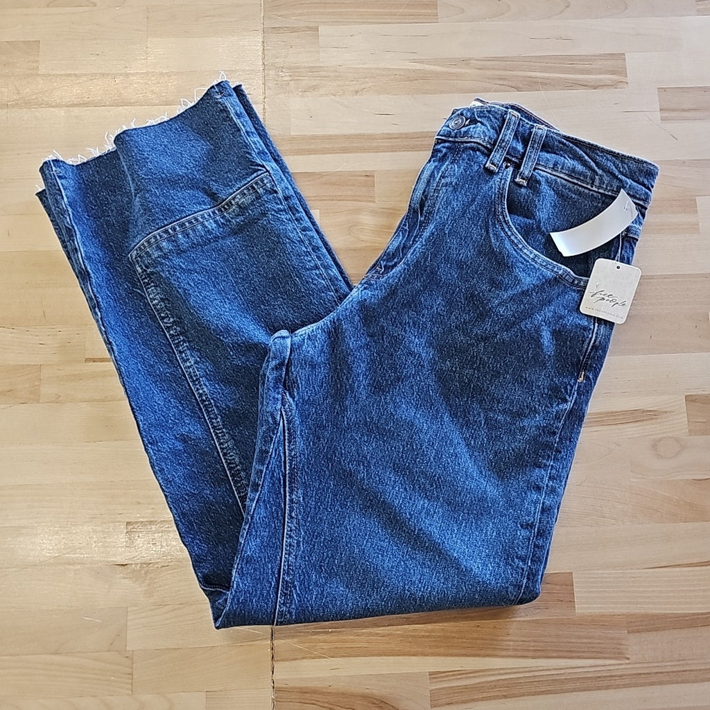 Women's Free People We the Free Risk Taker Straight Jeans Be Bold 30