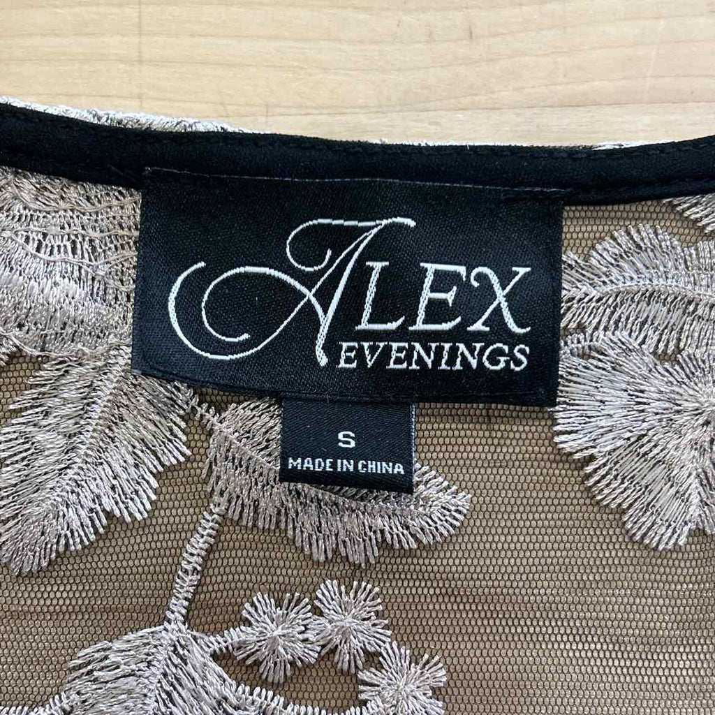 Alex Evenings Women's Printed Tulle Jacket & Top Set