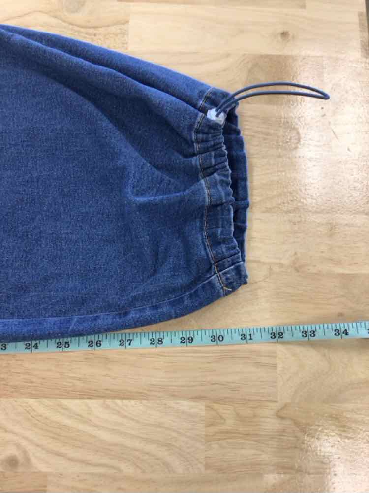 Madden Girl Size L High-Rise Parachute Cargo Pants - Medium Wash