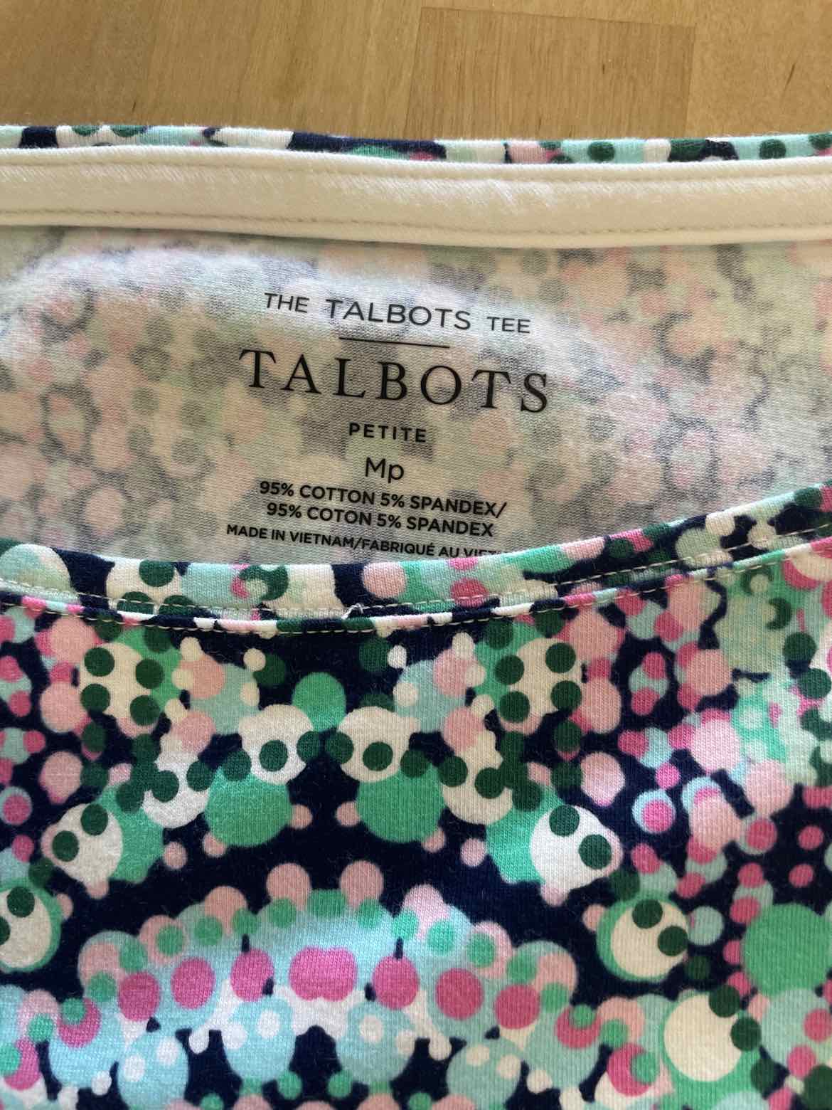 Talbots Size PM Blue Blouse