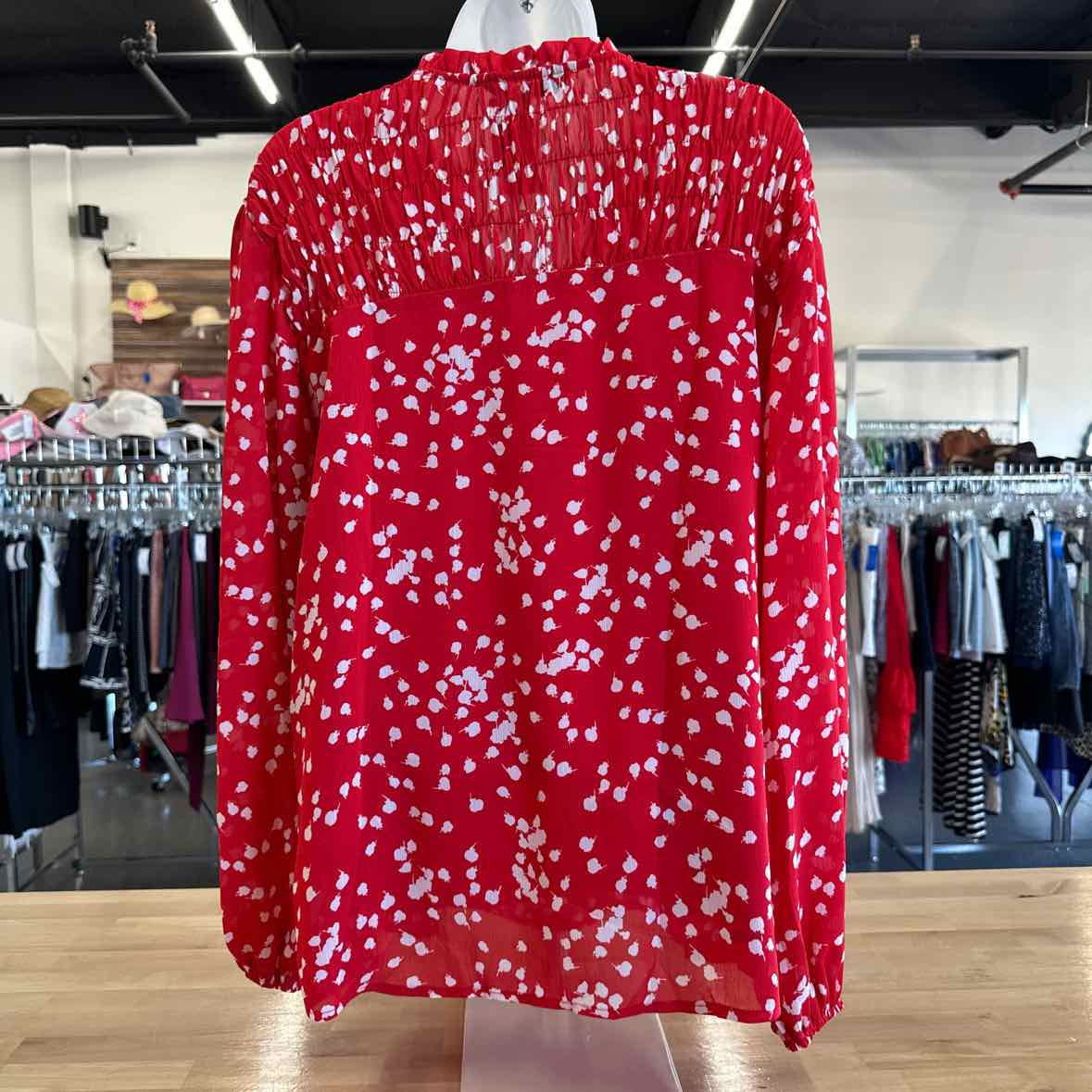 Fashion Size S Red & white Blouse