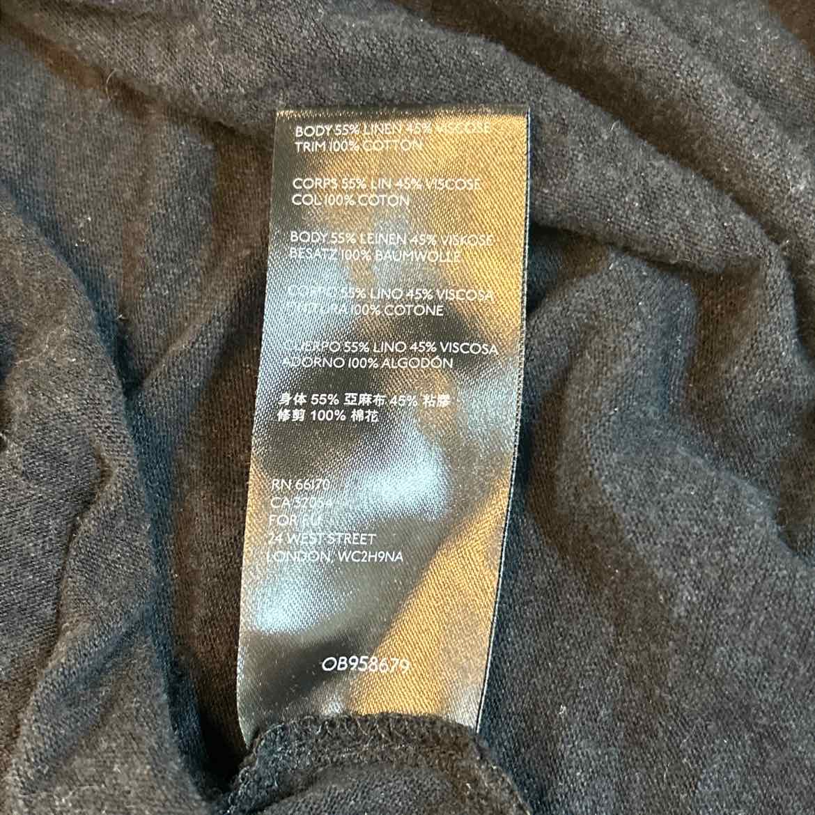 Free People Size S Black Preloved Blouse SS