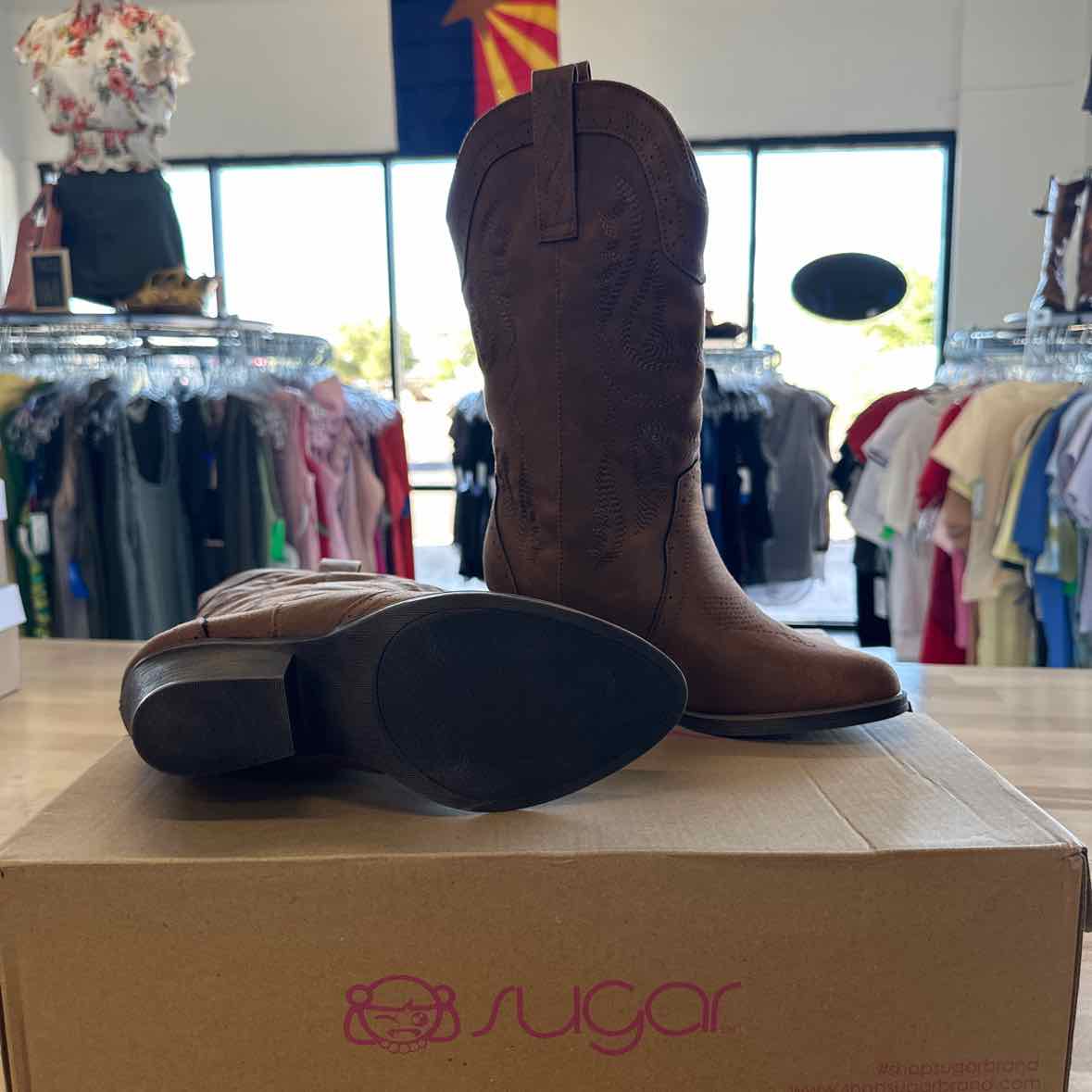 Sugar Shoe Size 7 ugar Womens Tammy Stacked Heel Cowboy Boots