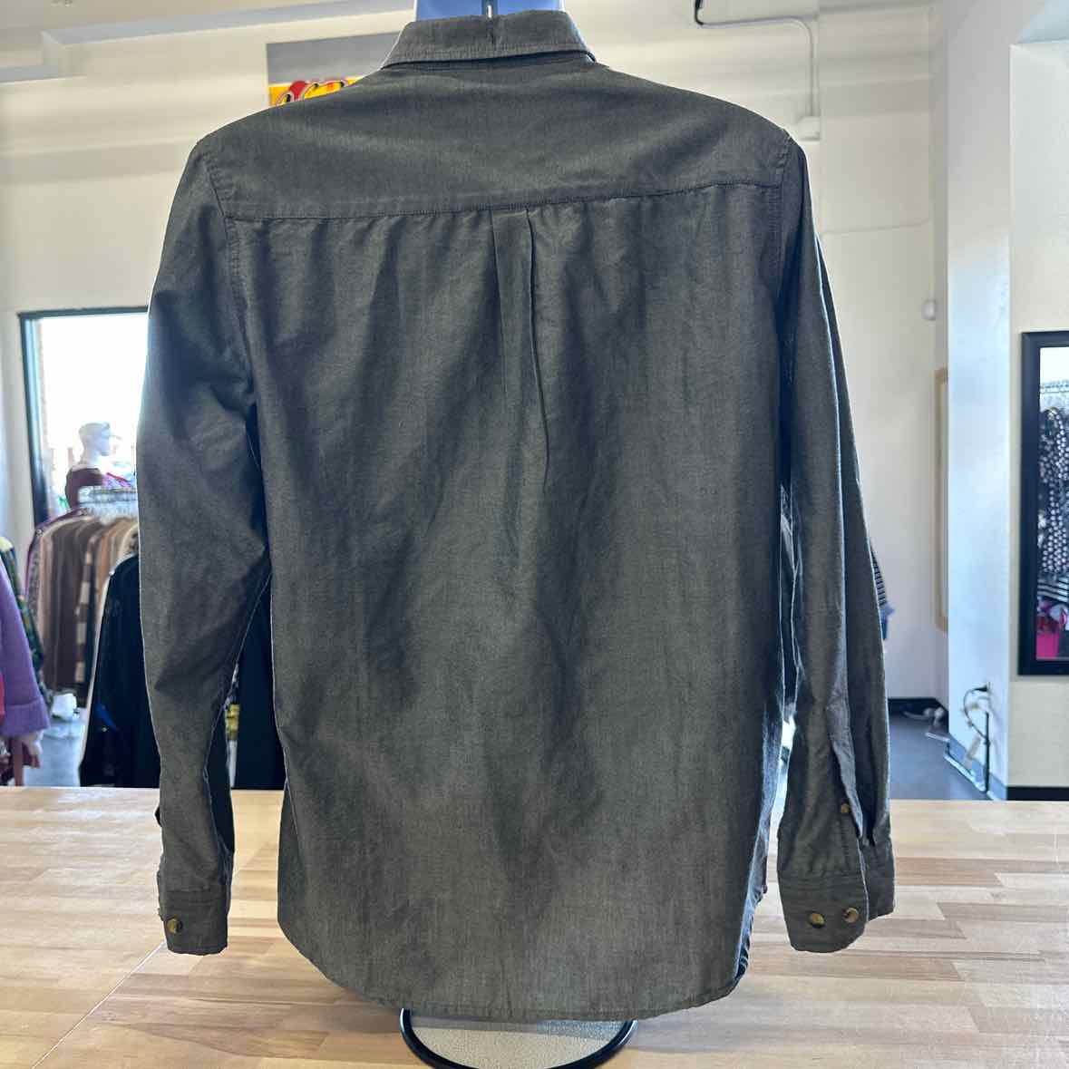 Ripcurl Size M Gray MENS Button Down Shirt
