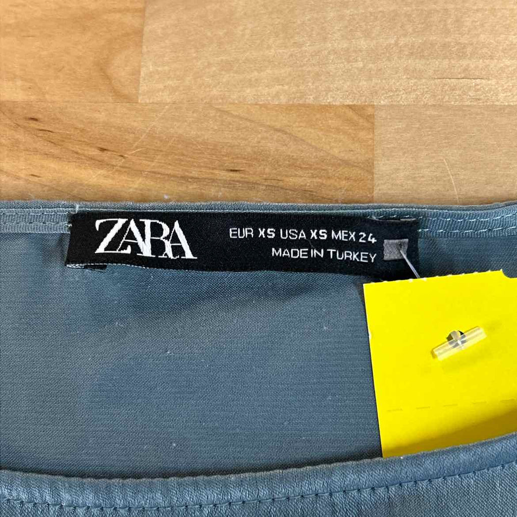 zara Size XS Blue Preloved Blouse LS