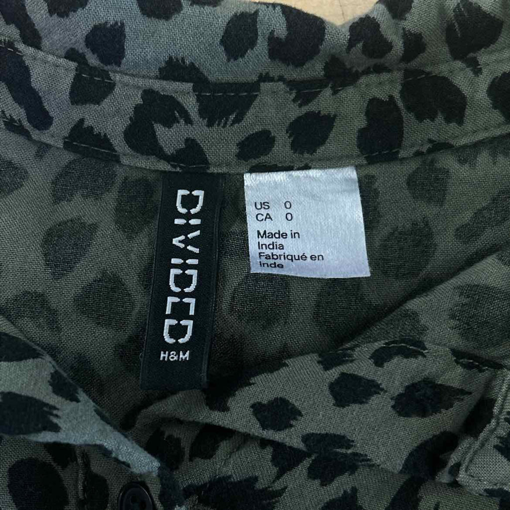 Divided Size 0 Green Button Down Shirt