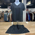 Niashot Size M Black White Preloved 2 pc Dress Set
