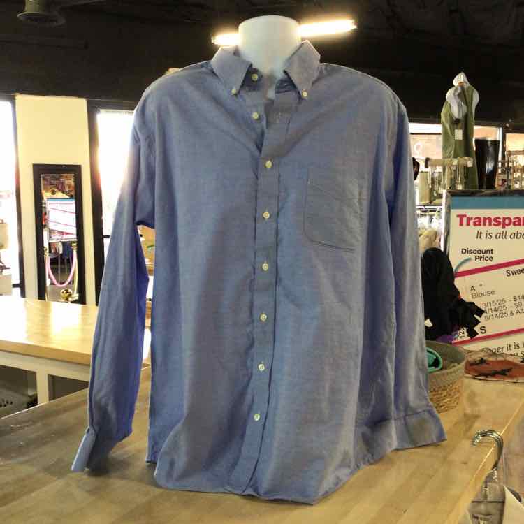 Club Room Size 18 34/35 Blue New MENS Button Down Shirt