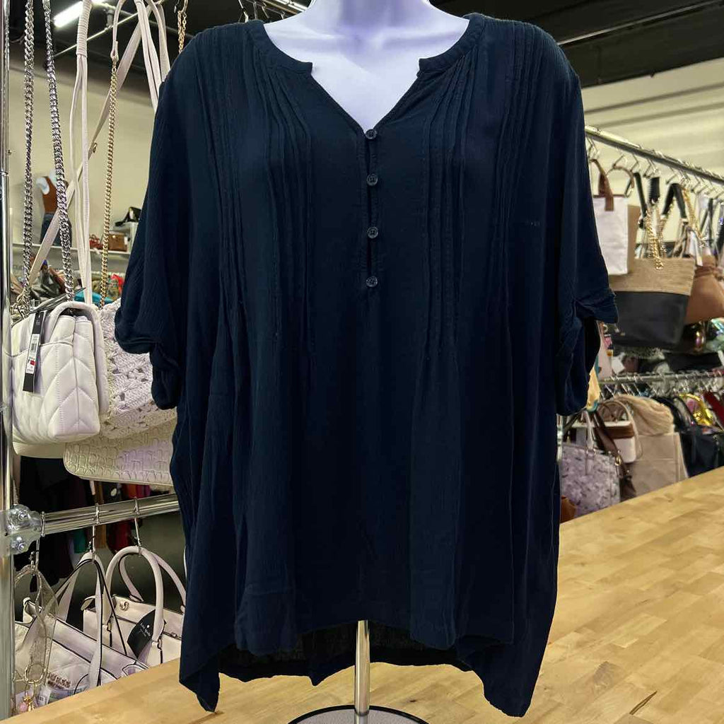 Market & Spruce Size XXL Navy Blouse