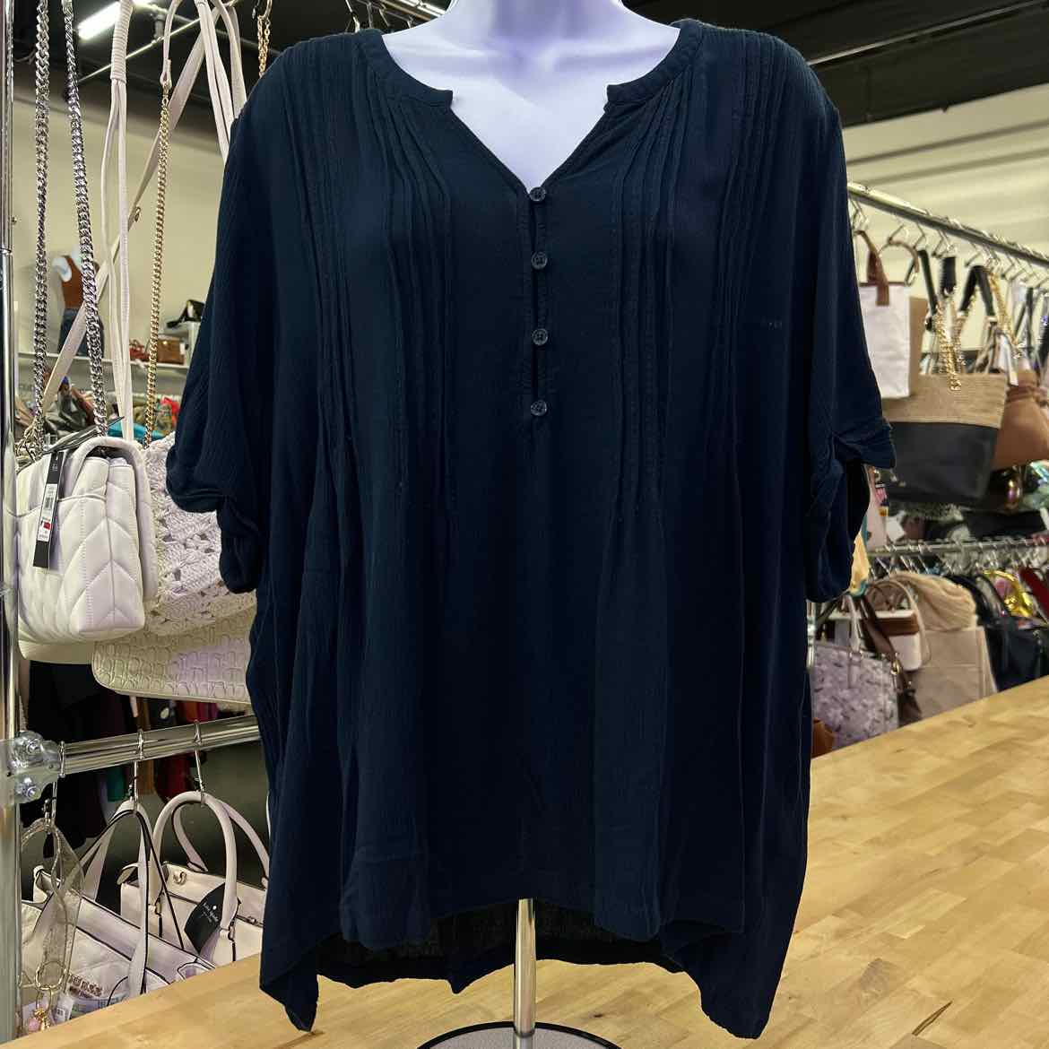 Market & Spruce Size XXL Navy Blouse