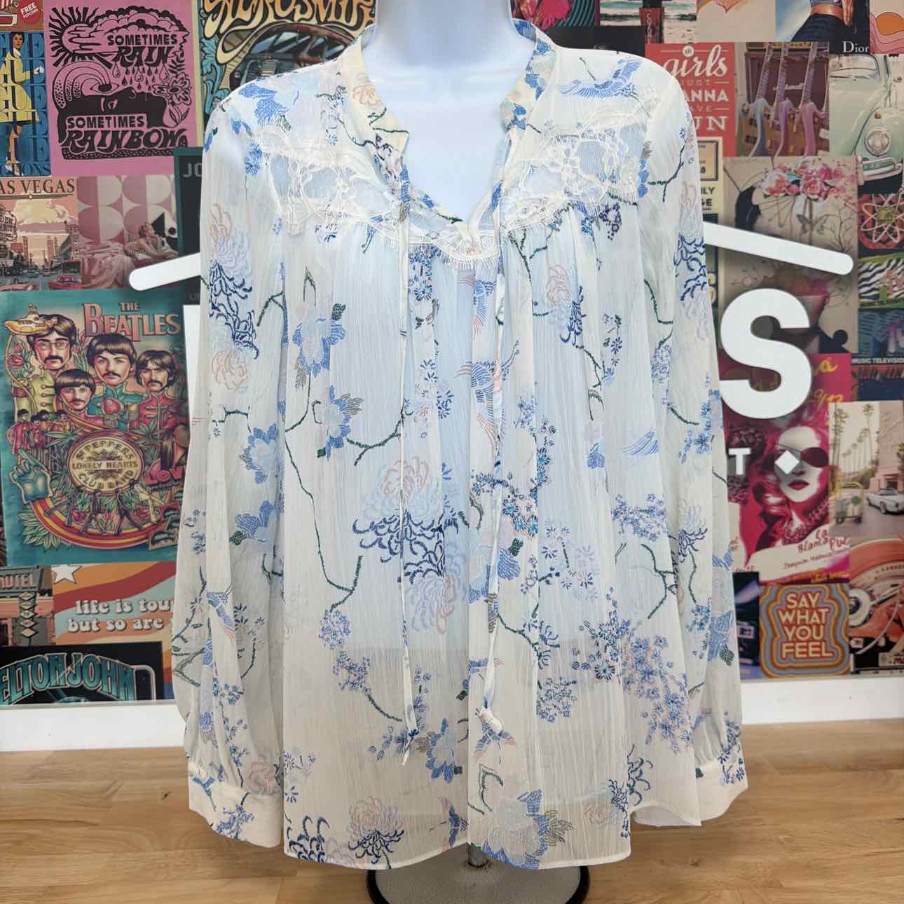 Primark Size 10 White Preloved Longsleeve