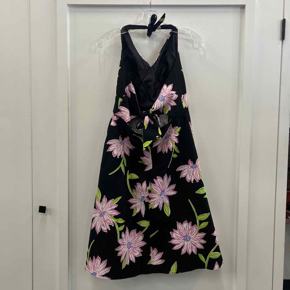 KarinStevens Size 10 Black/Pink Cotton Spandex Preloved Dress