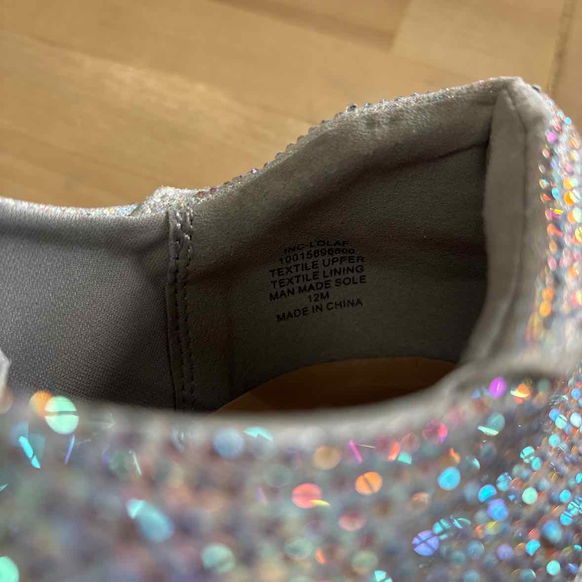 INC Size 12 Silver Rhinestone Used Sneakers