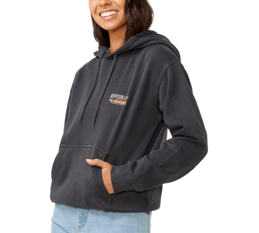 Rip Curl Juniors' Sun to Sea Relaxed-Fit Hoodie - Washed Black