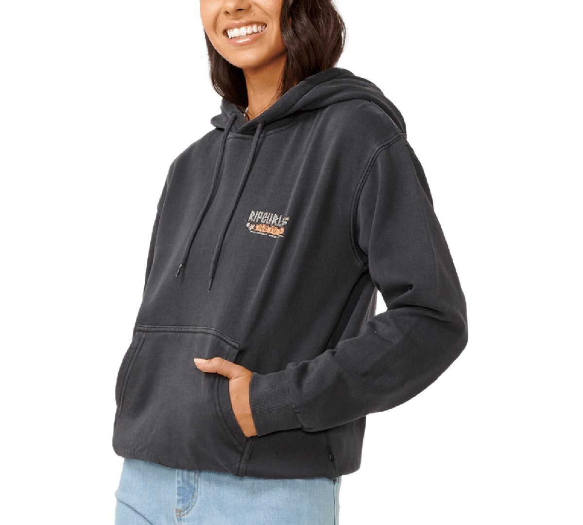 Rip Curl Juniors' Sun to Sea Relaxed-Fit Hoodie - Washed Black