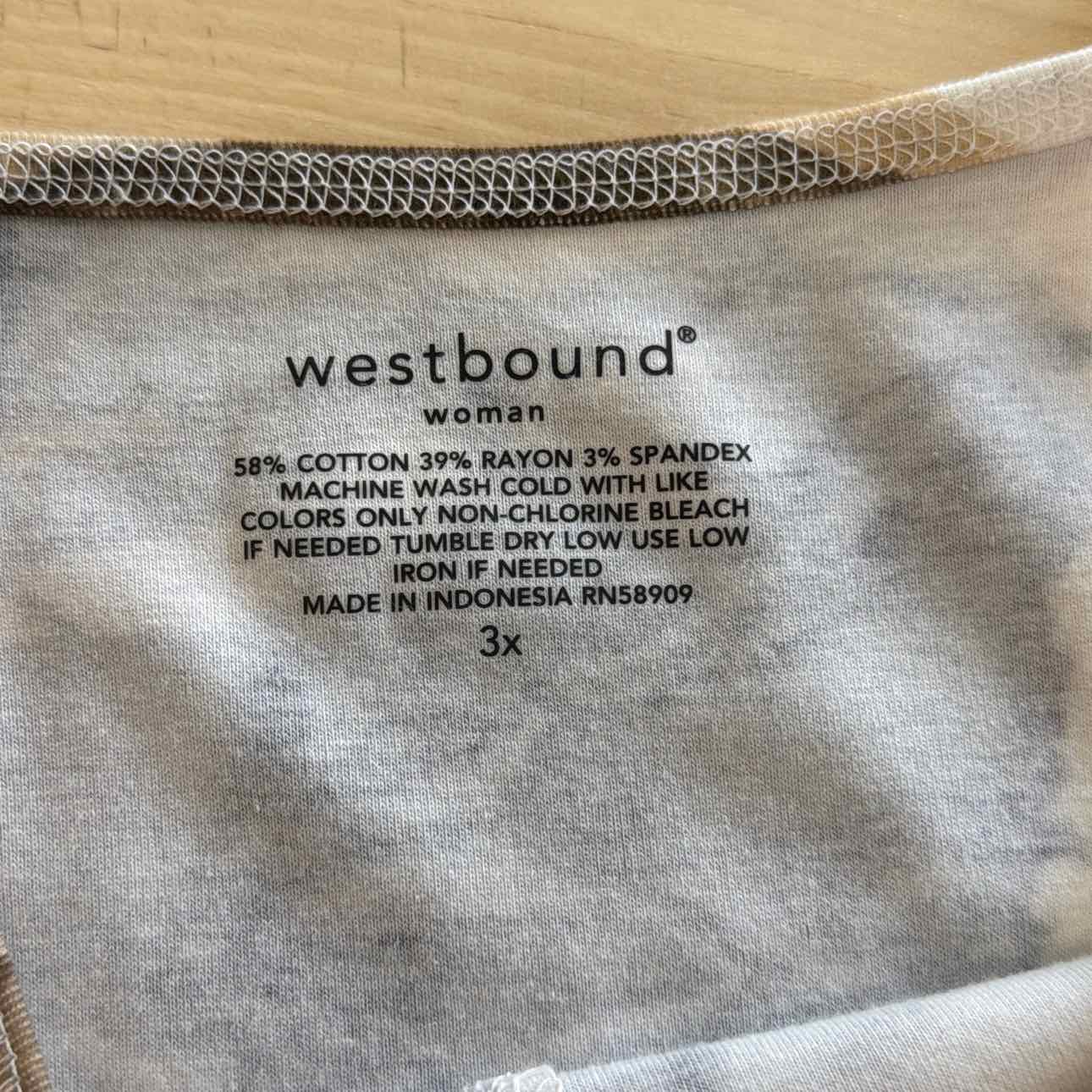Westbound Size 3X Tan Preloved Long Sleeve