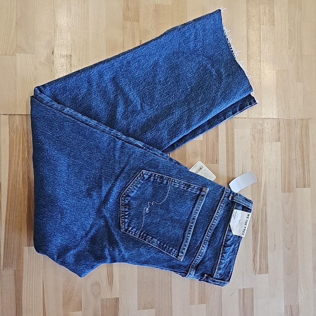 Women's Free People We the Free Risk Taker Straight Jeans Be Bold 30