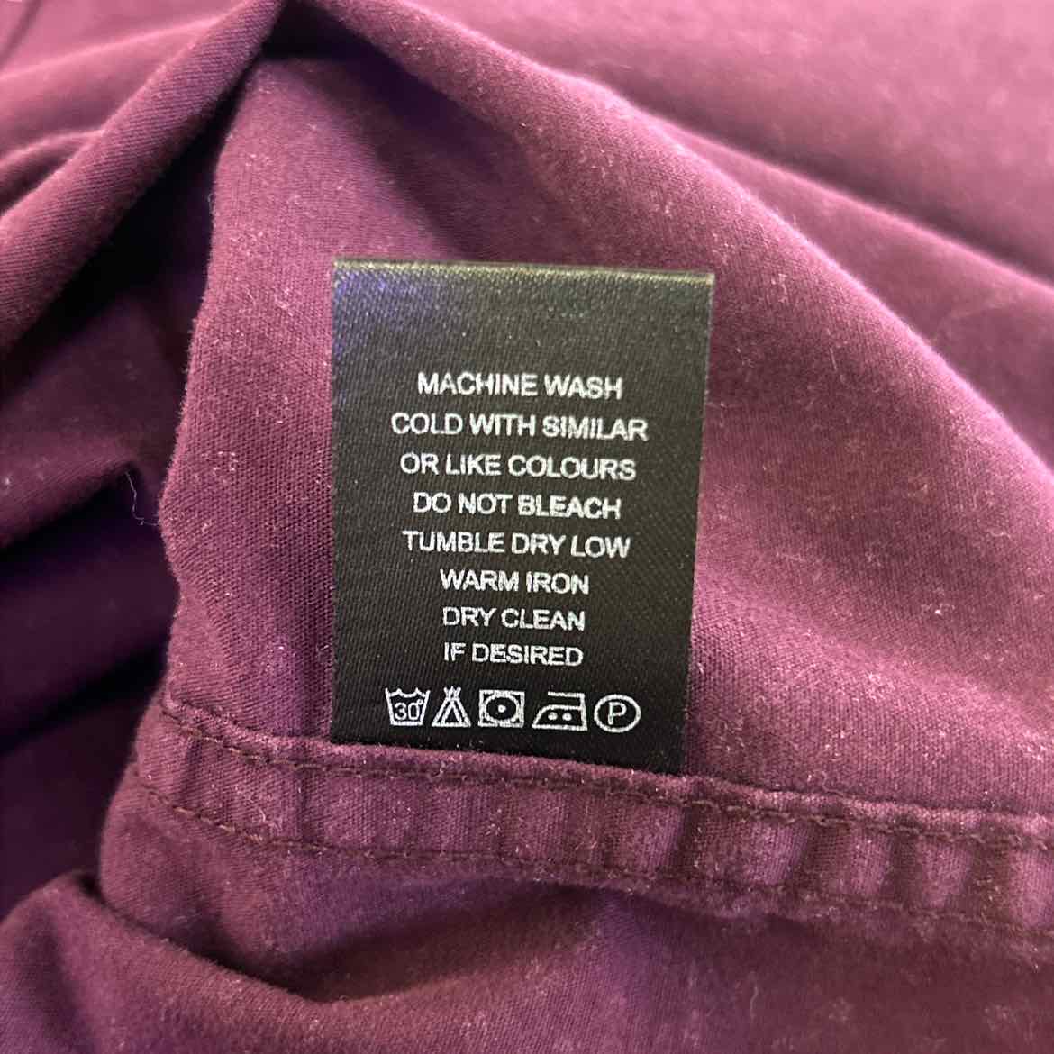 Cactus Man Size L Burgundy Preloved MENS Button Down Shirt