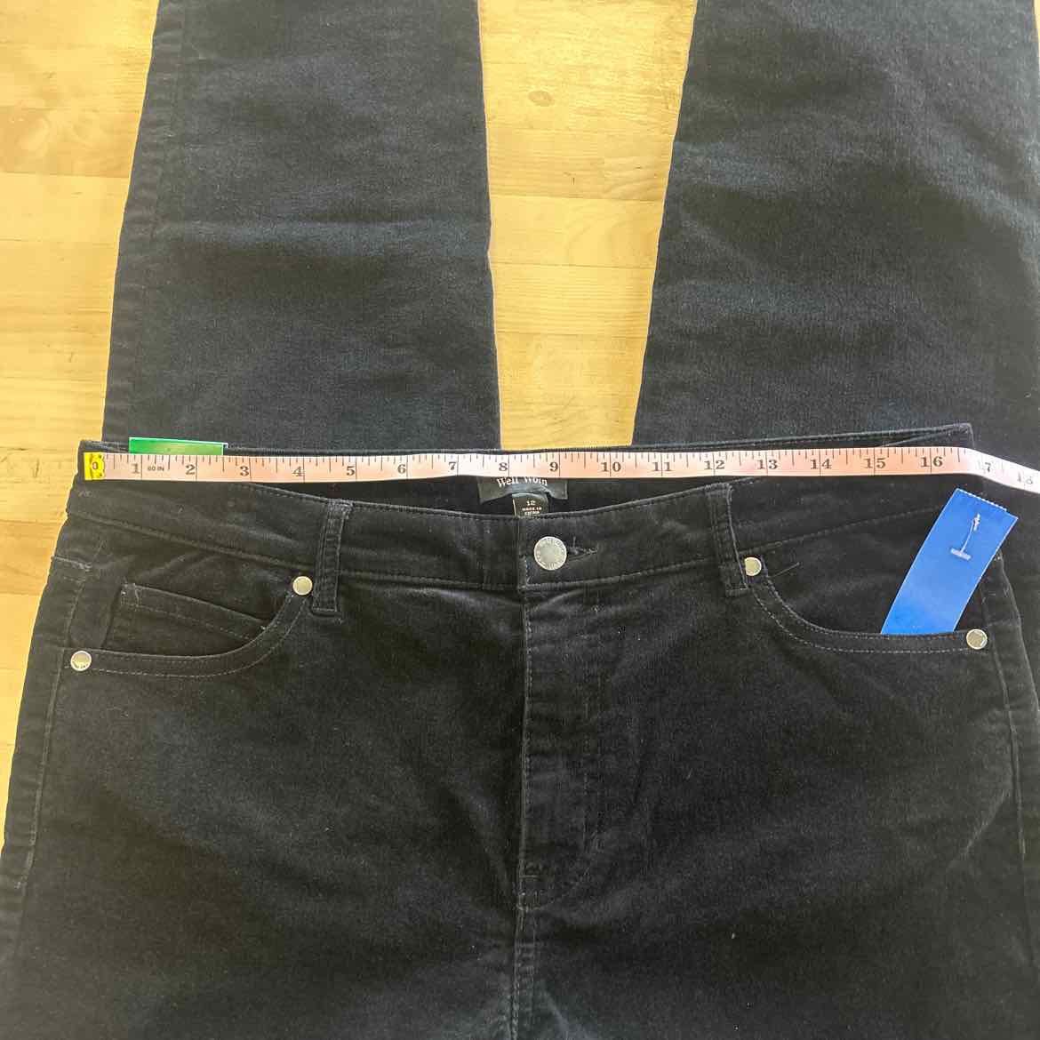 Well Worn Size 12 Black Corduroy Preloved Pants