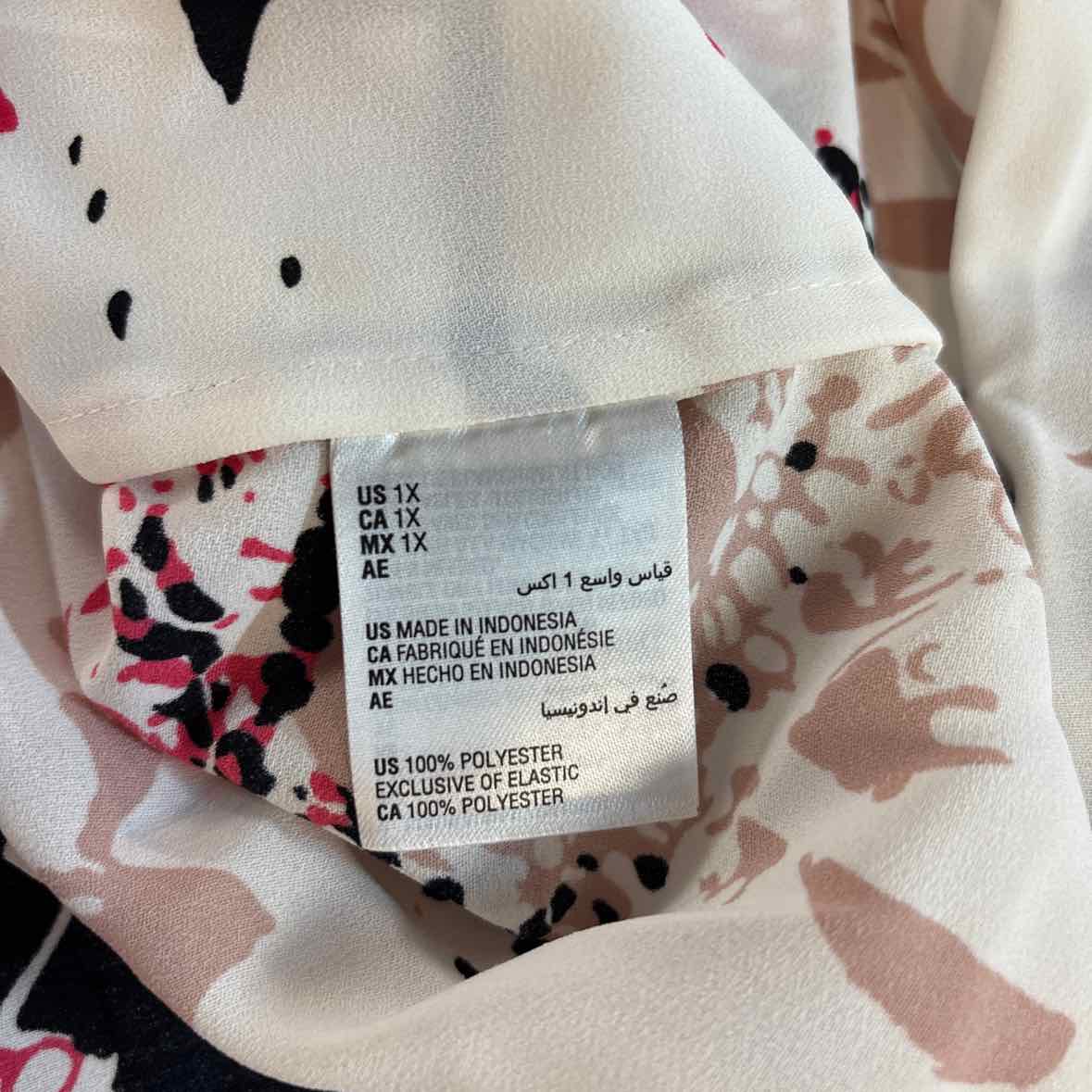 Alfani Size 1X White New Blouse LS