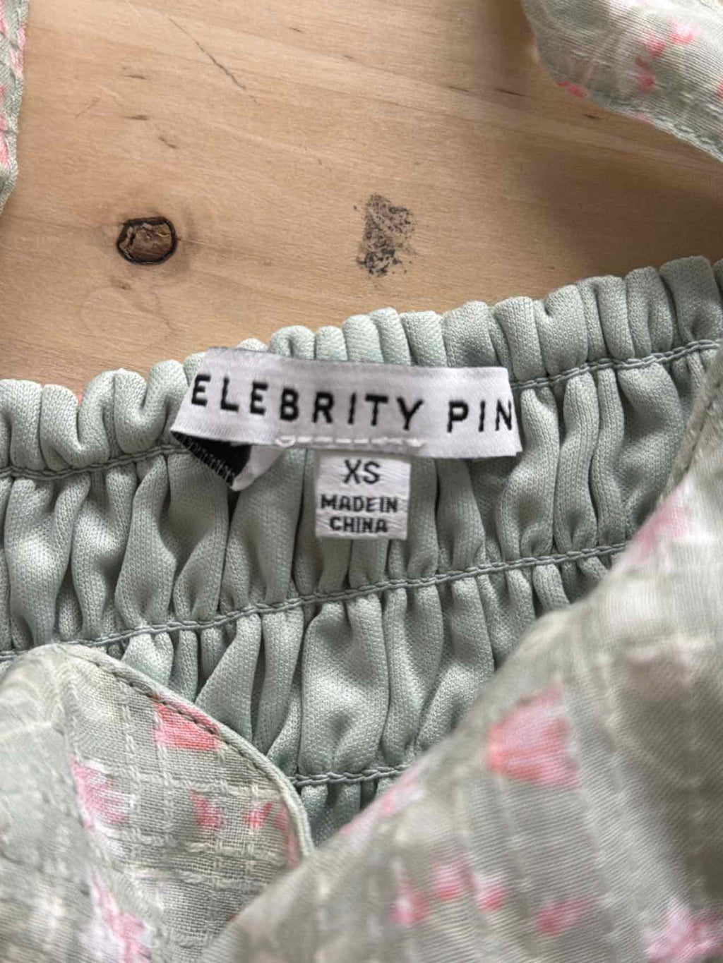 Celebrity Pink Juniors' Cropped Peplum Tank Top - Aqua Grey Ditsy