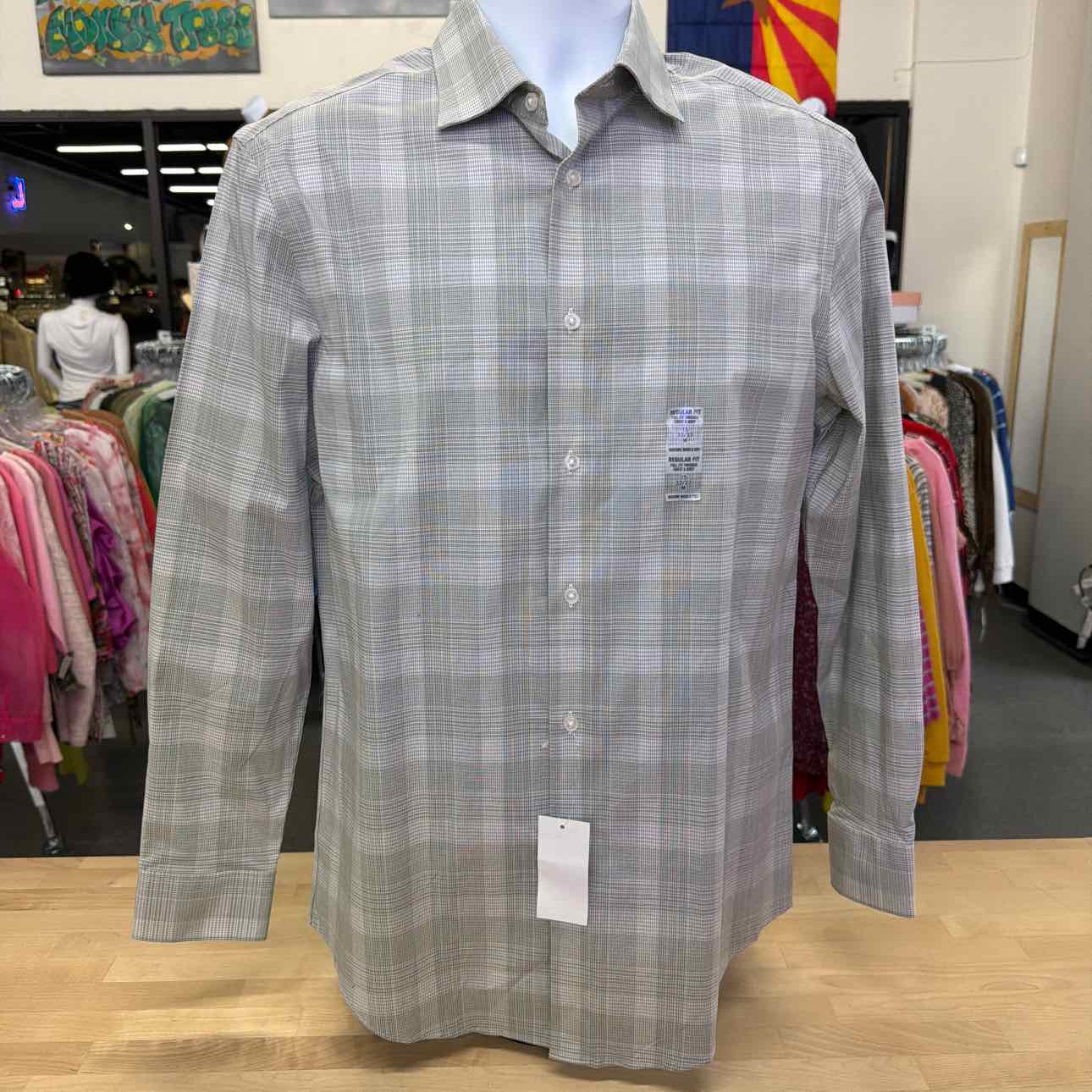 Calvin Klein Mens Steel+ Stretch Button Down Dress Shirt