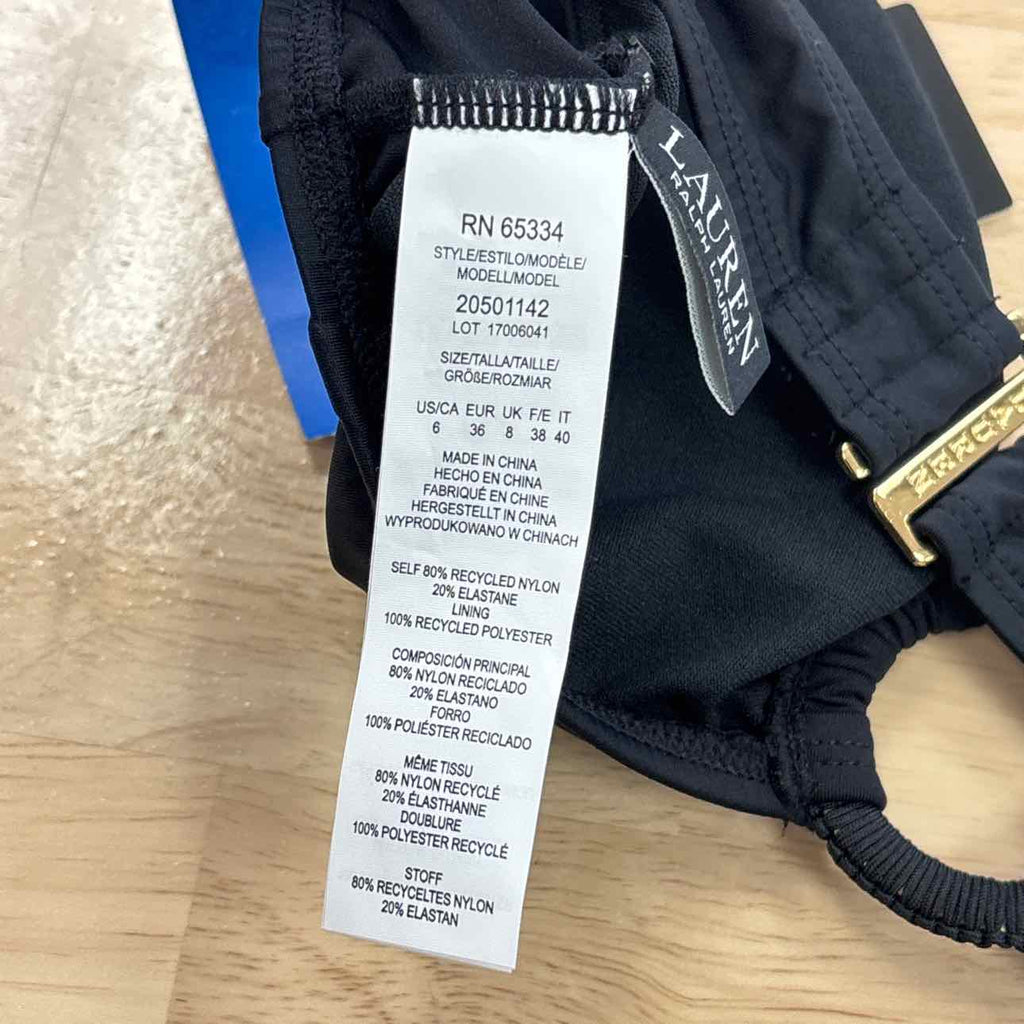 Ralph Lauren Size 6 Macrame-Ring Bikini Top
