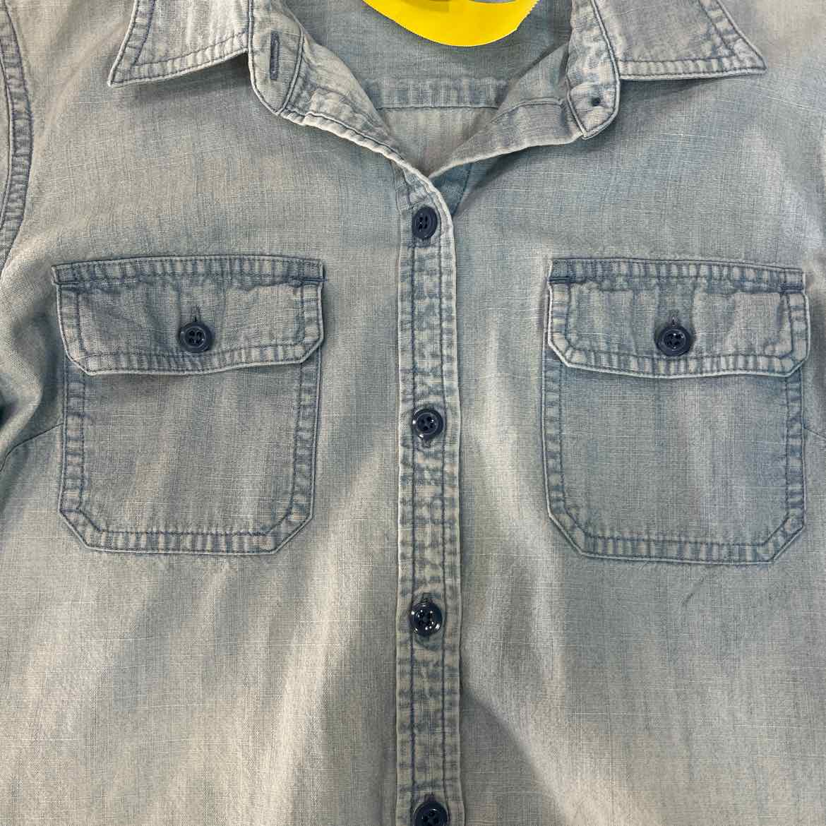 Lucky Brand Size S Blue Denim Preloved Button Down LS