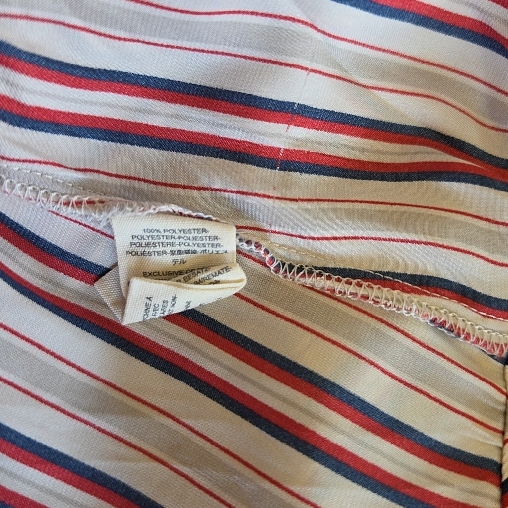 Free People Size S Tan Red Preloved Button Down LS