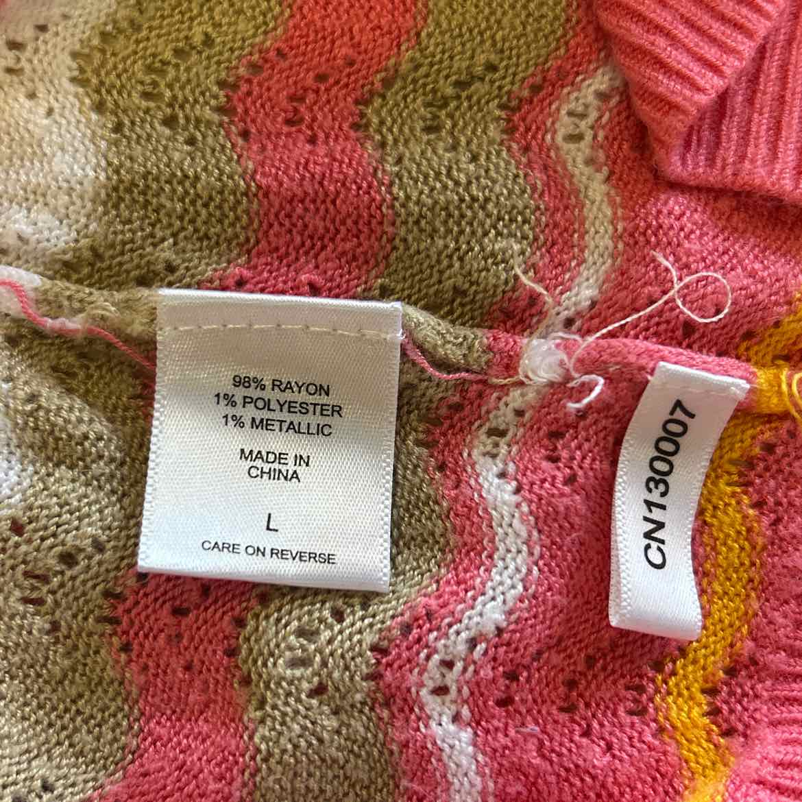 New York & Company Size L Pink Knit Preloved Knit Top