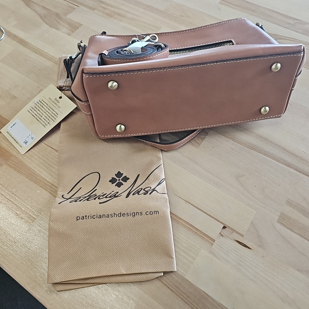 Patricia Nash Brown crossbody Leather New Handbag